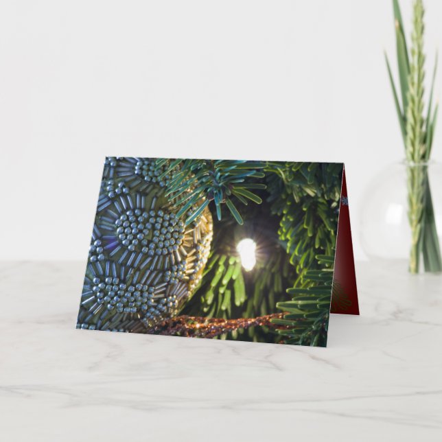 Cartão De Festividades Enfeites de natal (Frente)