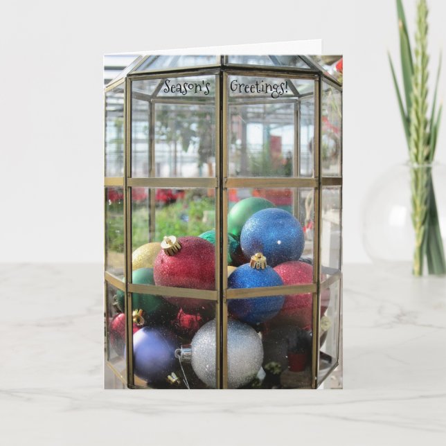 Cartão De Festividades Enfeites de natal (Frente)