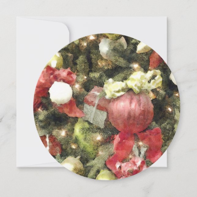 Cartão De Festividades Enfeites de natal (Frente)