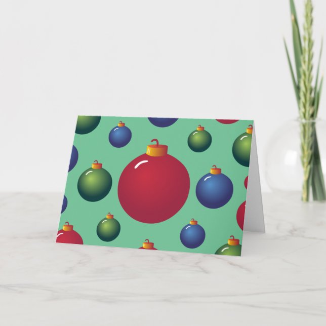 Cartão De Festividades Enfeites de natal (Frente)