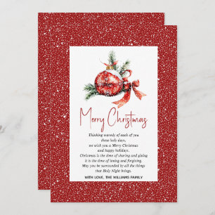 Cartão De Festividades Enfeites de natal com ramos de arco vermelho e de 