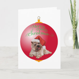 Cartão De Festividades Enfeites de Natal de Cairn Terrier