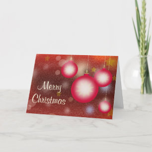 Cartão De Festividades Enfeites de natal de travamento brilhantes