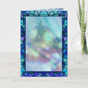 CARTÃO DE FESTIVIDADES ENFEITES DE NATAL DE VIDRO RETIRADO POR SHARON SHA