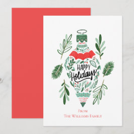 Cartão De Festividades Enfeites de natal Feliz de Férias