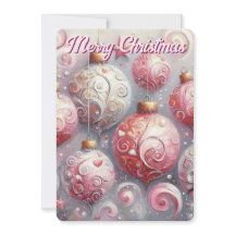Enfeites de natal Impressionistas Whimsical Rosa