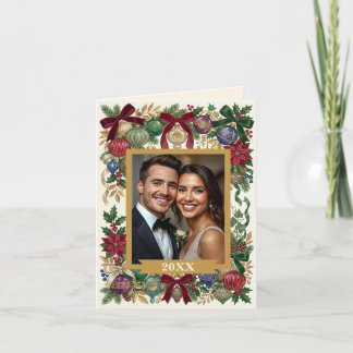 Cartão De Festividades Enfeites de Natal Personalizados Vintage/Antigos