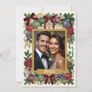 Cartão De Festividades Enfeites de Natal Personalizados Vintage/Antigos