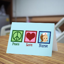 Cartão De Festividades Enfermeira de Amor Bonito Feriados Felizes Enferma