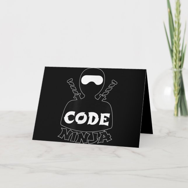 Cartão De Festividades Engenheiro de Codificação de Computadores Ninja co (Frente)