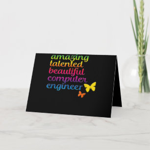 Cartão De Festividades Engenheiro de computador engraçado   Engenharia d