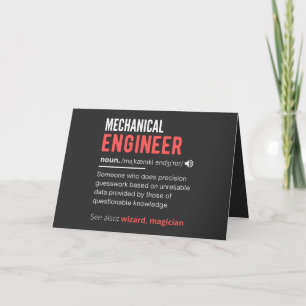 Cartão De Festividades Engenheiro mecânico