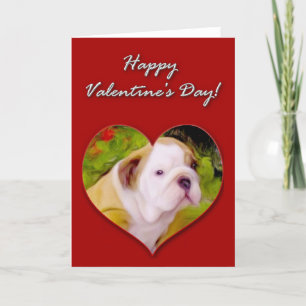 Cartão De Festividades English Bulldog Valentines Day Card