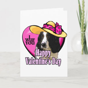 Cartão De Festividades English Springer Spaniel Valentines