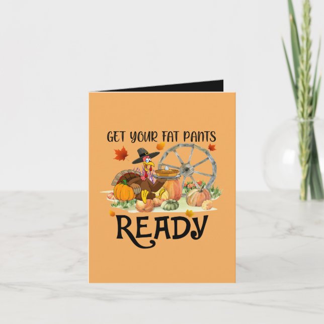 Cartão De Festividades engraçadinho As calças gordas de peru de ação de g (Frente)