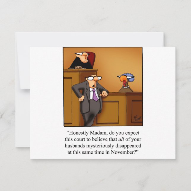 Cartão De Festividades Engraçado Ação de Graças à Turquia! (Frente)