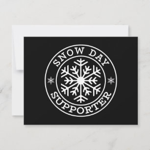 Cartão De Festividades Engraçado Apoiador do Dia da Neve Professor Estuda