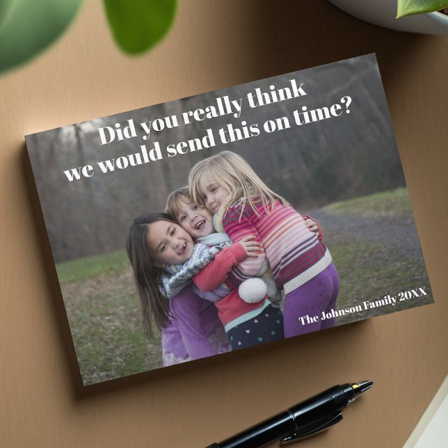 Cartão De Festividades Engraçado Belo Belo Natal Foto Sarcástico (Criador carregado)