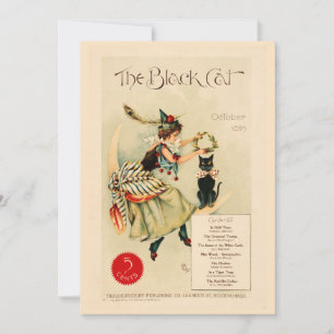 Cartão De Festividades Engraçado com a ilustração Vintage Halloween