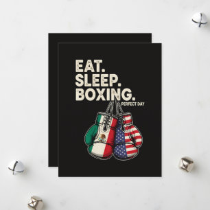 Cartão De Festividades Engraçado Comer Dormir Repetir Boxe