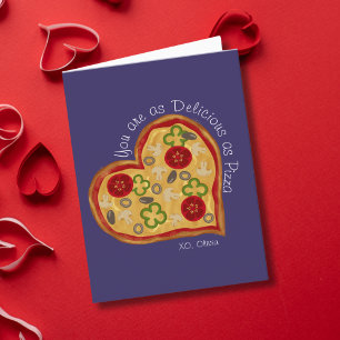 Cartão De Festividades Engraçado Como Pizza Deliciosa Dia dos Namorados