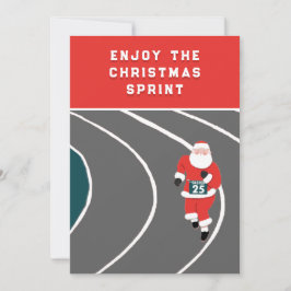 Cartão De Festividades Engraçado Correndo Rota e Natal de Campo