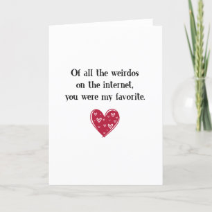 Cartão De Festividades Engraçado, De Todos os Malucos Você Foi Meu Favori