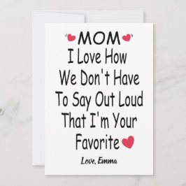 Cartão De Festividades Engraçado Dizer Presente Para A Mãe Com Nome Perso