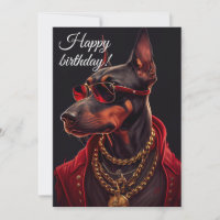 Engraçado doberman.