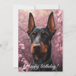 Cartão De Festividades Engraçado doberman.
