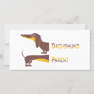 Cartão De Festividades Engraçado e fofo dachshund para os pais de cães lo