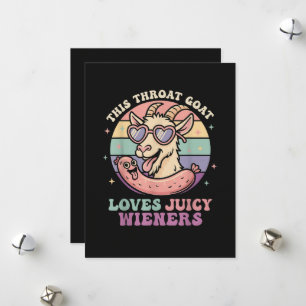 Cartão De Festividades Engraçado Este Bode de Garganta Ama Wieners Sucule