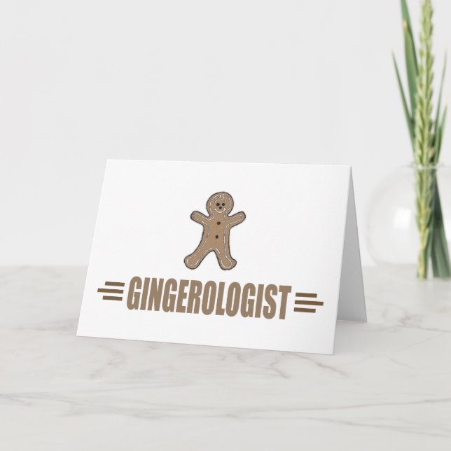 Cartão De Festividades Engraçado Gingerpão (Frente)