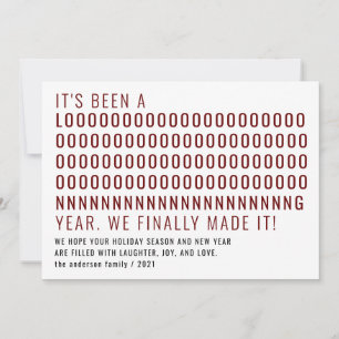 Cartão De Festividades Engraçado há muito tempo, finalmente, foi um ano n