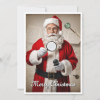 Engraçado Hilarious Santa Claus Detetive Natal