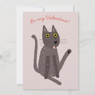 Cartão De Festividades Engraçado Namorados Humor Gato
