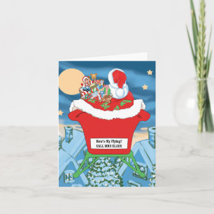 Cartão De Festividades Engraçado Natal do Papai Noel Humor Como está o me