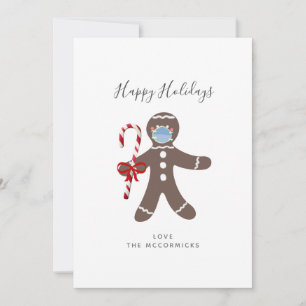 Cartão De Festividades Engraçado Natal Engraçado Cara Máscara Gingerp