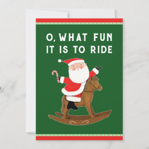 Cartão De Festividades Engraçado Natal Equestre