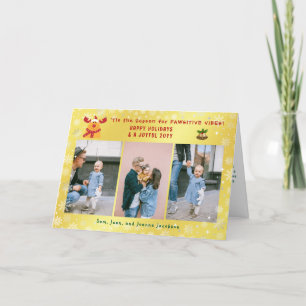 Cartão De Festividades Engraçado Pawsitive Rudolph 3 Fotografias Minimali