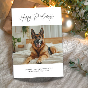Cartão De Festividades Engraçado Pet Natal Saudação Cão German shepherd