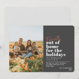 Cartão De Festividades Engraçado Posto Covid Finalmente Fora Da Foto Da C