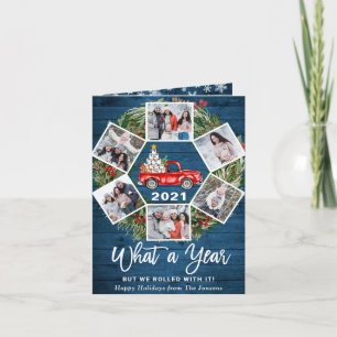 Cartão De Festividades Engraçado Que Caminhão Vermelho de Natal 6 FOTO