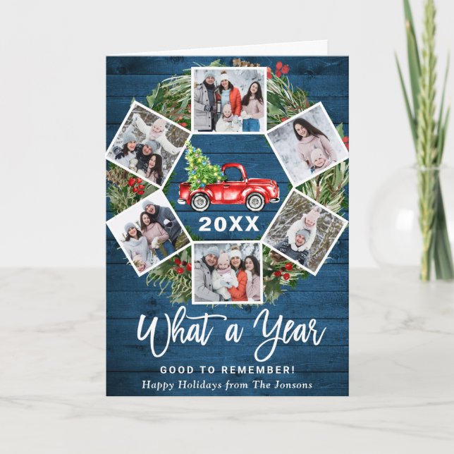 Cartão De Festividades Engraçado que o Ano 2021 do Caminhão Vermelho 6 do (Frente)