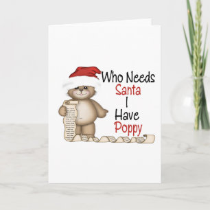 Cartão De Festividades Engraçado Que Precisa De Papais noeis Poppy