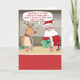 Cartão De Festividades Engraçado Reindeer e Natal