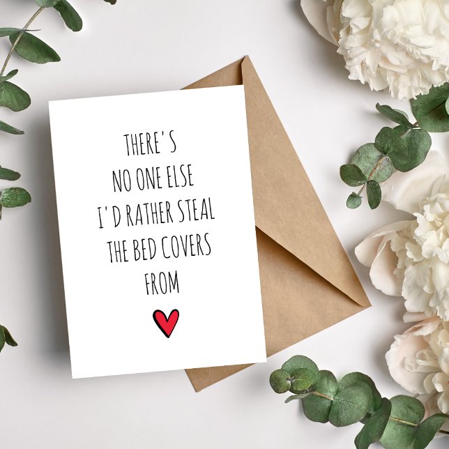 Cartão De Festividades Engraçado Roubar Os Cobrir Da Cama (Criador carregado)