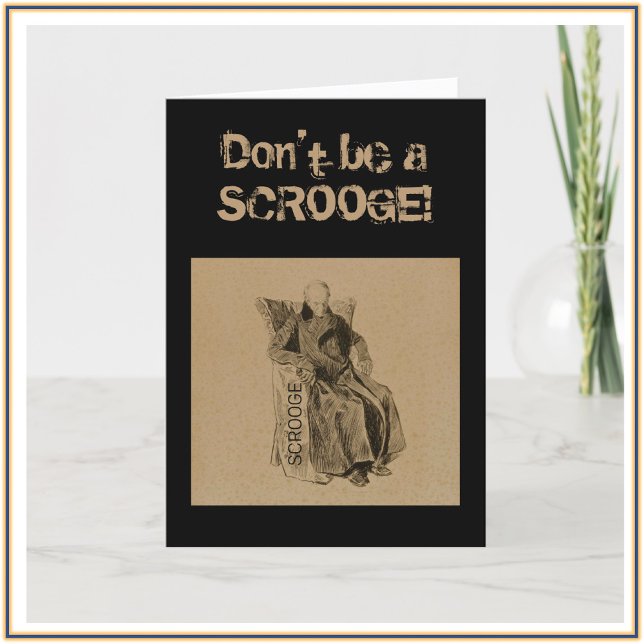 Cartão De Festividades Engraçado Scrooge Natal (https://www.zazzle.com/store/capricepetit)