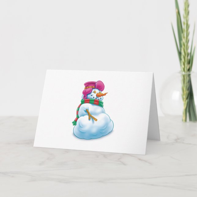 Cartão De Festividades Engraçado Snowman acha que é um Natal Sexy (Frente)