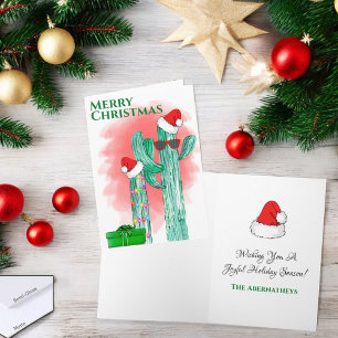 Cartão De Festividades Engraçado Southwest Cactus Sunvidros Natal